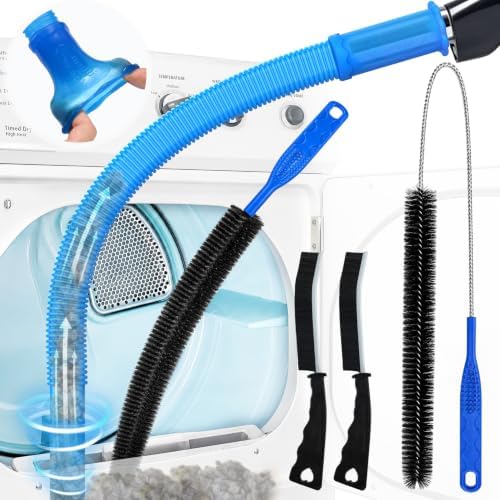 PetOde 5Pack Dryer Vent Cleaner Kit Vacuum Hose Attachment Blue 31.5" by PetOde
