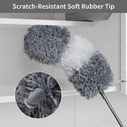 BOOMJOY Microfiber Feather Duster 7PCS, Bendable Dusters with 100 inches Extension Pole for Cleaning High Ceiling, Fan, Blinds, Cobweb, Furniture, Cars - Image 3