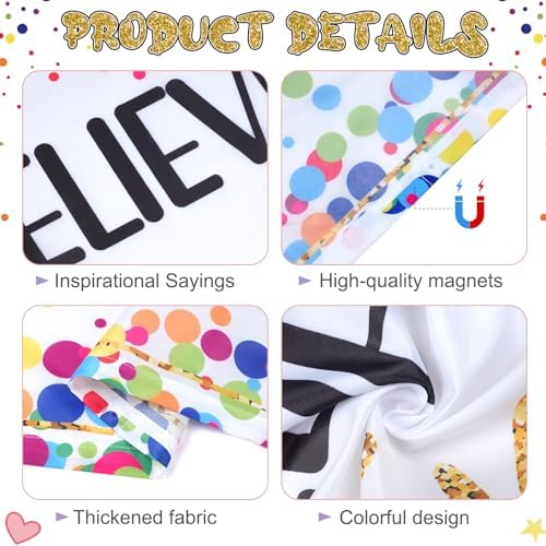 4pcs Classroom Fluorescent Magnetic Light Covers,2x4 FT Colorful Confetti - Image 3