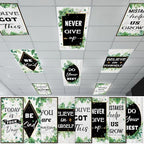 8Pcs Classroom Fluorescent Light Cover,2x4 FT Eucalyptus Leaf Inspirational by Shemilly