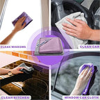 Longmann Set of 2 NΘrwex Basic Package Window Cleaning Cloth and Enviro Cloth Glass Cloth, Cleaning Cloth, Streaks Scratches Free (2 Purple and 2 Grey) - Image 4