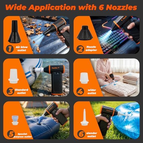 10000mAh Electric Cordless 150000RPM Air Duster with Vacuum for PC Keyboard - Image 5