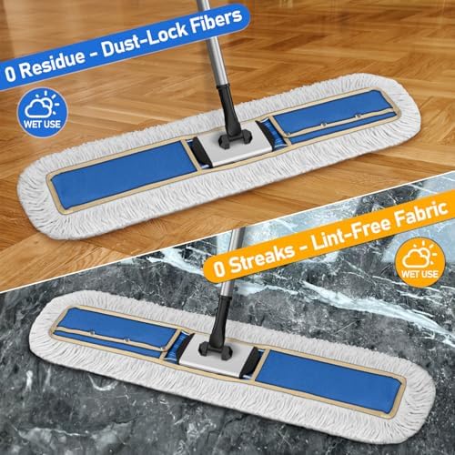 41" Commercial Dust Mop Dry Dust Broom for Hardwood Floor Cleaning - Image 2