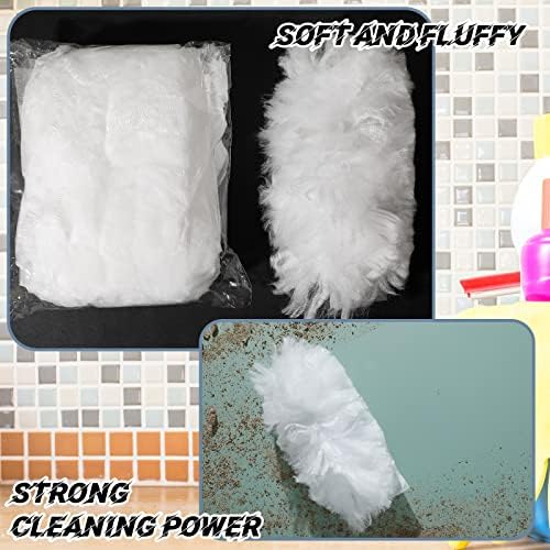 Vesici 150 Pcs Duster Refills Compatible with Swiffer Dusters Bulk Disposable Replacement Thickened with 1 Handle Heavy Duty for Cleaning, Office (White) - Image 4