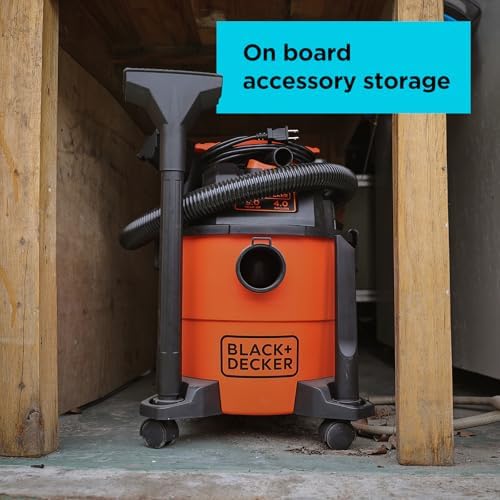 BLACK+DECKER Shop Vacuum Wet and Dry, 4 Gallon 3-in-1 Portable Shop Vac with Accessories, Workshop, Garage, Home and Car Vacuum Cleaner, 3 HP(BDXV18301P-4A) - Image 7