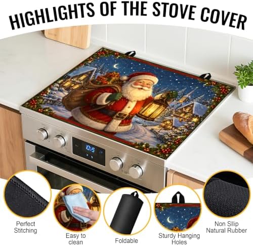 NYZE Christmas Santa Stove Top Covers for Electric Stove 28 x20 inch - Image 2