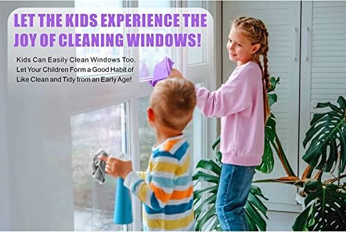 NΘrwex Basic Package Window Cleaning Cloth and EnviroCloth Glass Cloth, Cleaning Cloth, Streaks Scratches Free, Just Add Water (Purple 1 Pack, Grey 1 Pack) - Image 4