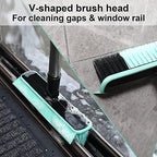 Grout Cleaner Brush with Long Handle, V-Shaped Floor Scrub Brush Swivel Grout Brush Stiff Bristle Floor Grout Scrubber for Bathroom, Tile Line, Crevice, Kitchen, Wall, Deck, Garage (Green) - Image 6