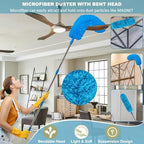 20+ Ft High Reach Ceiling Fan Duster & Cobweb & Corner Brush Duster with 3-13 ft Extension Pole, Microfiber Feather Duster with Washable Head for Ceiling Fan, Furniture, Home Cleaning - Image 3