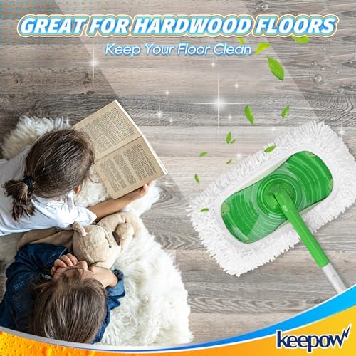 KEEPOW 6 Pack Reusable Microfiber Mop Pads Compatible with Swiffer Sweeper - Image 6
