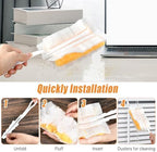 100 Pcs Duster Refills Bulk, Thickened Duster Refill Electrostatic Duster Head, Duster Refills for Cleaning with 2 Long Handles, 2 Short Handles, Disposable Duster Refills for Blinds(Yellow) - Image 5