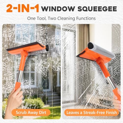 2-in-1 Window Cleaning Kit with 3 Gallon Collapsible Bucket for Home, Car - Image 3