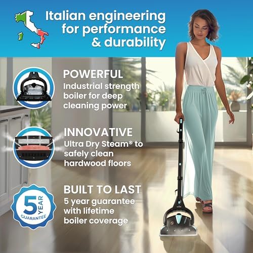 Euroflex Vapour Pro Steam Mop & 20-Piece All in One Portable Steam Cleaner - Image 4