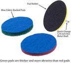 4 Inch Drill Powered Brush Tile Scrubber Scouring Pads Cleaning Kit - Image 3