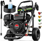 4200PSI Gas Pressure Washer 4.0GPM Gas Power Washer 212CC Gas Powered Washing Machine Commercial High Pressure Washer with 25ft Hose&5 Nozzles for Patio Garden Yard Vehicle,EPA/CARB/ETL by IvyBess