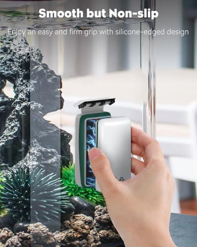 Pawfly Strong Magnetic Fish Tank Cleaner Aquarium Glass Cleaner with 2 Detachable Scrapers Floating Scrubber Cleaning Tool for 1/4 Inch Thick Glass Fish Tank Magnetic Algae Scraper Magnetic - Image 4