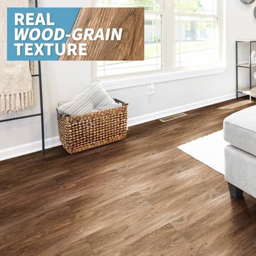 Art3d Wood Texture Peel and Stick Vinyl Floor Tiles, 36-Pack, Rosewood - Image 3