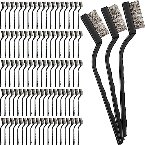 Zhehao 90 Pcs Mini Wire Brushes Set for Cleaning Rust,Solid Color by Zhehao