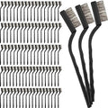 Zhehao 90 Pcs Mini Wire Brushes Set for Cleaning Rust,Solid Color by Zhehao