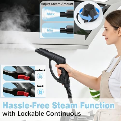 Steam Cleaner, 1800W Multipurpose Steam Mop with 28 Accessories, 1.5L Tank - Image 5