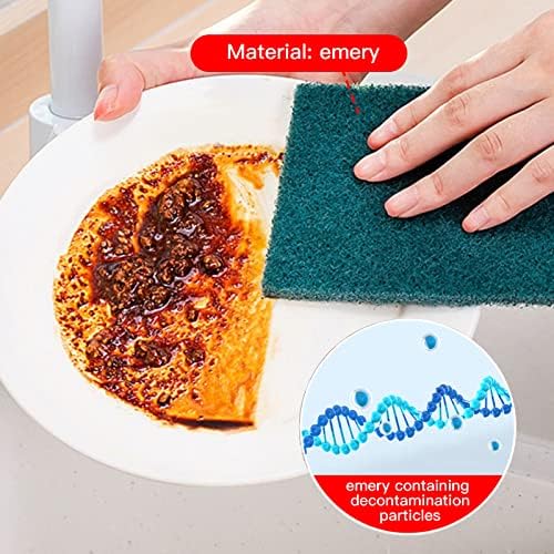 Heavy Duty Scour Pads Sponge Dish Scrubber Non-Scratch Green Reusable Household Scrub Pads for Kitchen and Dish Cleaning Tool (24Pcs) - Image 5