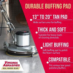 Tan Floor Maintenance Pads, Light Buffing, Cleaning & Scrubbing, 15" 5 Pack - Image 4