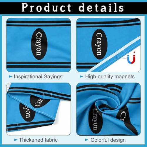 6Pcs Classroom Fluorescent Magnetic Light Covers,2x4 FT Colorful Crayon - Image 3