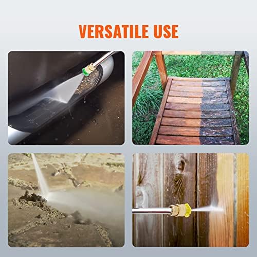 VEVOR Gas Powered Pressure Washer 3400 PSI 2.6 GPM, with Spray Gun and Extension Wand, 5 Quick Connect Nozzles, Copper Pump - Image 6