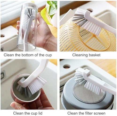 18Pcs Crevice Cleaning Brush Set, V Shape Grout Cleaner Brush for Deep Cleaning Gap, Hard Bristle Scrub Brushes Tools, Cleaning Supplies for Household Use, Bathroom, Kitchen, Toilet, Window - Image 3