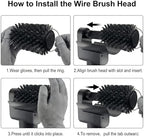 Replacement Brush Heads for Electric Grill Brush, 3-in-1 BBQ Brush Replacement Kit, Includes Stainless Steel Wire Brush Head, Polishing Pad ＆ Scouring Pad, Compatible with Model LZ-8054A 7 Pack - Image 5