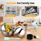Lord Eagle 5-Speed Hand Mixer Electric With 4 Mixing Bowls Set - Image 3