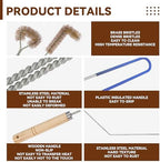 3 Pcs Fryer Cleaning Tools Including L Shaped Brass Bristles Fryer Deep Cleaning Brush, Fryer Deep Cleanout Rod, Long Handle Fryer Basket Brush for Restaurant Air Fryer Cleaning - Image 6