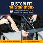 Extra Long Silicone Stove Gap Cover - Heat Resistant and Easy to Clean Stovetop Cooktop Counter Gap Filler Seal Between Stove and Counter, Kitchen Range Oven Top Crumb Catcher (25 Inch, 2 Pack, Black) - Image 5