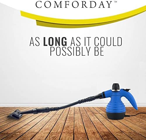 Comforday Handheld Pressurized Steam Cleaner - Multi-Purpose Steamer with 9-Piece Accessories Steam Cleaning Machine for Stain Removal, Curtains, Car Seats, Floor, Window (Blue) - Image 6