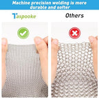 Cast Iron Cleaner and Chainmail Skillet Scrubber - Upgraded 3.8mm Small Ring, 316L Stainless Steel Fine Rings - Durable Scraper for Skillets, Pans, Griddles & Containers - Image 4