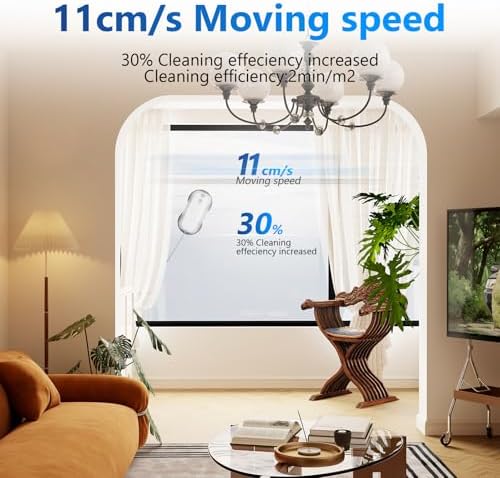 Tosima W5 Window Cleaning Robot, 6400Pa Max Adaptive Suction, Auto-Spray Smart Window Cleaner with Triple Safety System, Intelligent Navigation, Remote Control, for All Smooth Surfaces, White - Image 5