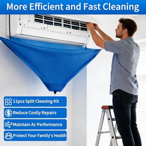 Mini Split Cleaning Kit for Air Conditioner,Wall Mounted Air Conditioner Cleaning Tools Waterproof Cover (11pcs) - Image 5