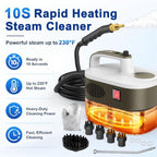 Steam Cleaner 10s Rapid Heating, Chemical-Free Handheld Steamer for Home - 1.2L Tank, 6 Adjustable Levels, Portable Steamer for Car, Grout, Tile, Kitchen - Image 2