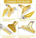 Razor Blade Scraper with 30 PCS Extra Blades and Gloves. - Image 4