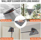 Baseboard Cleaner Tool with Handle, Wall Mop with Squeegee, 8 Pads - Image 5