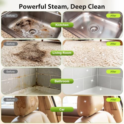 Steam Cleaner for Home Cleaning: 3-Level Control Portable Handheld Steamer - Image 4