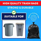 Tasker 44-45 Gallon Trash Bags Heavy Duty, Commercial & Office Garbage Bags - Image 5
