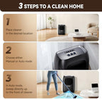 Pro Touchless Vacuum Automatic Dustpan - Ultra Fast & Powerful - Great for Sweeping Salon Pet Hair Food Dirt Kitchen, Canister Vacuum Cleaner Trash Can, Bagless, Auto Sensors, 1500 Watt (Gun Gray) - Image 6