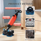 Industrial Floor Buffer Machine Commercial Floor Scrubber 360° Flexible Control 240 rpm Basic Speed 1200 sq.m/hr Efficiency 43-56db low Noise easy Maintenance for Offices Malls Warehouses White - Image 5