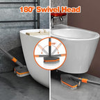 NEWE Shower Cleaner Brush, Tub Tile Scrubber with Telescopic Long Handle 56 inches, 4 Scrub Heads for Cleaning Bathroom Bathtub Floor Baseboard Sink Kitchen Toilet - Image 4