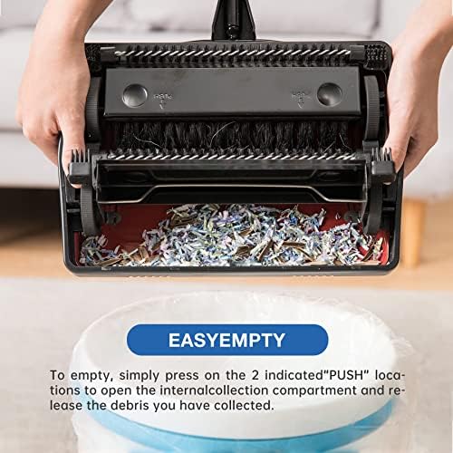 Yocada Manual Carpet Sweeper Cleaner Hand Push Non-Electric Dark Blue - Image 5