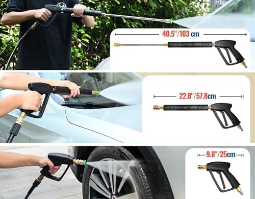 YAMATIC Pressure Washer Gun and 25 FT Hose with Extension Wand 3/8"&M22-14 - Image 6