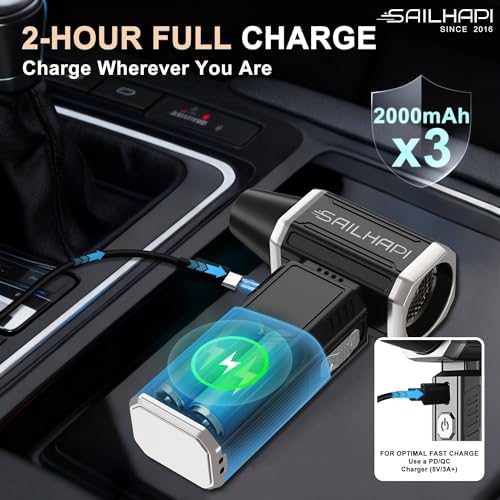 Powerful Air Duster, Rechargeable Blower, Turbo Fan, Barber Gifts - Image 5