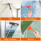 Chabatree Window Squeegee Cleaner Set 2-in-1 Window Cleaning Tool with Extendable Pole, Window Cleaning kit with Bendable Head for Indoor & Outdoor Glass for Car Indoor Outdoor High Windows - Image 6
