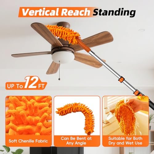 32 Foot High Dusters for Cleaning with 6-24 Foot Heavy Duty Extension Pole - Image 5